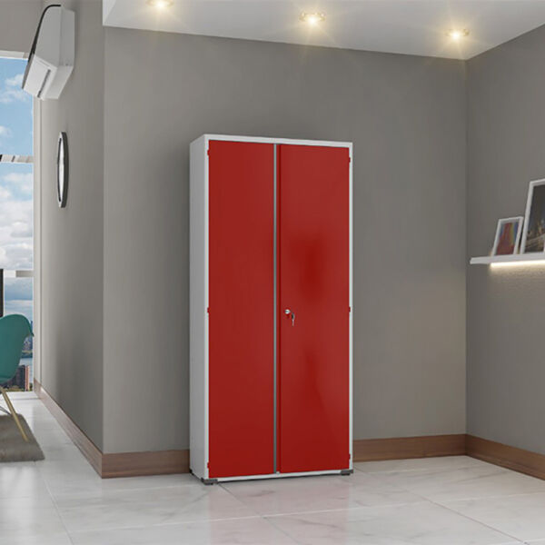 armário de aço escritório organizador multiuso fechadura resistente montável perfeito ambiente lindo vermelho