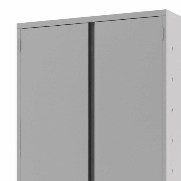 armário de aço escritório organizador multiuso fechadura resistente montável perfeito ambiente lindo 150 altura 3 prateleiras cinza cristal ea303