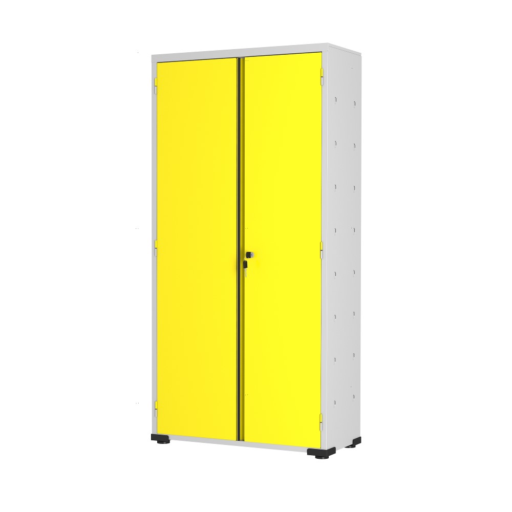 armário de aço escritório organizador multiuso fechadura resistente montável perfeito ambiente lindo 150 altura 3 prateleiras amarelo