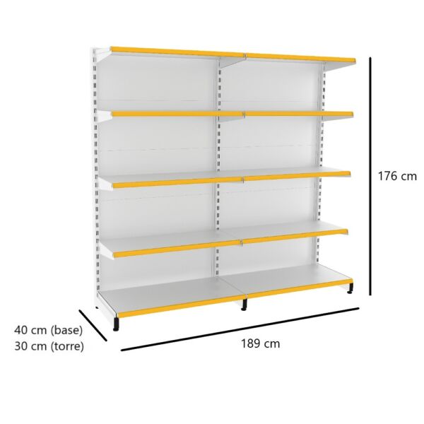 gondola parede lateral prateleira expositor produtos inicio continuacao porta etiqueta forte resistente organizadora estoque